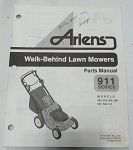 Ariens Walk Behind Lawn Mowers Parts Manual 911 Series 01180100A